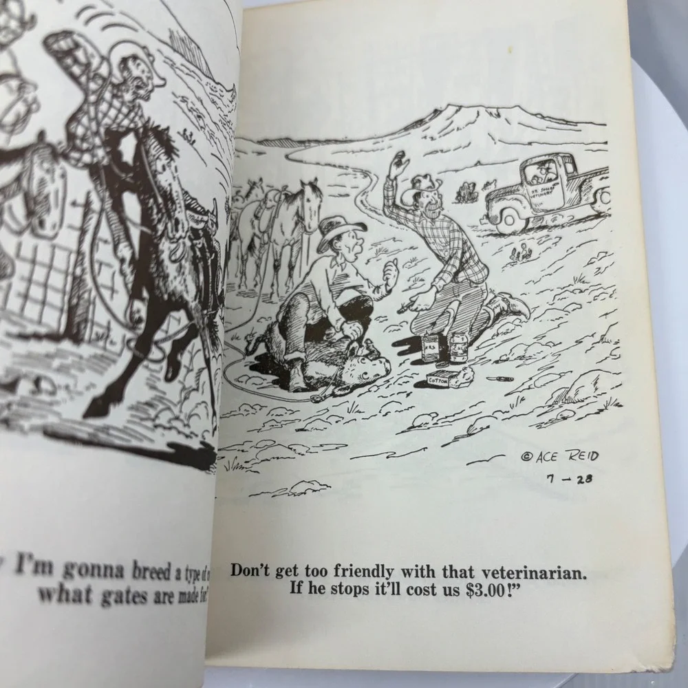 Ace Reid Cowpokes Wanted Vintage 1964 Western‎ Cartoon Book Fred Gipson Intro
